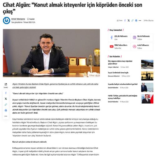 Konut Almak İsteyenler İçin Köprüden Önceki Son Çıkış