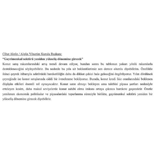 Gayrimenkul Sektörü Yeniden Yükseliş Dönemine Girecek