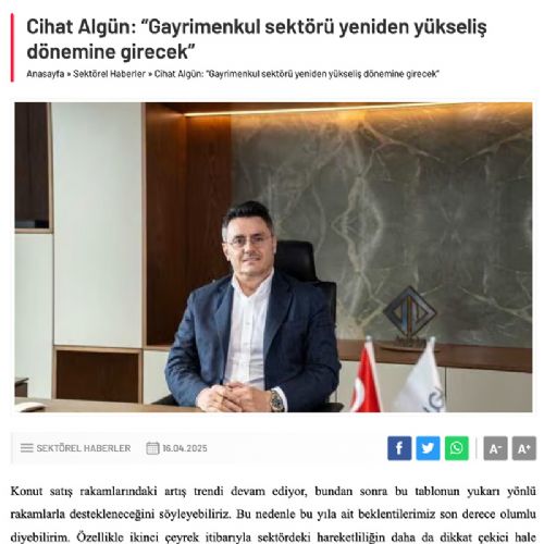 Gayrimenkul Sektörü Yeniden Yükseliş Dönemine Girecek