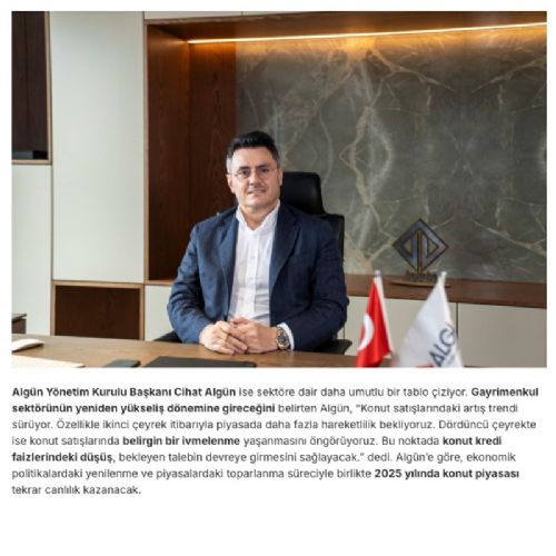 2025 yılında konut piyasası tekrar canlılık kazanacak