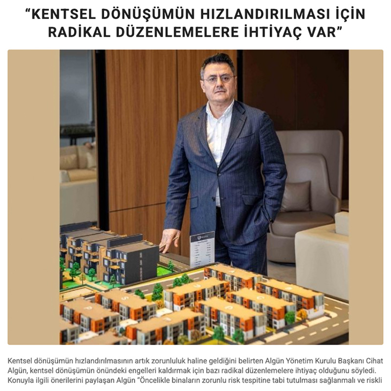 Kentsel dönüşümün hızlandırılması için radikal düzenlemelere ihtiyaç var