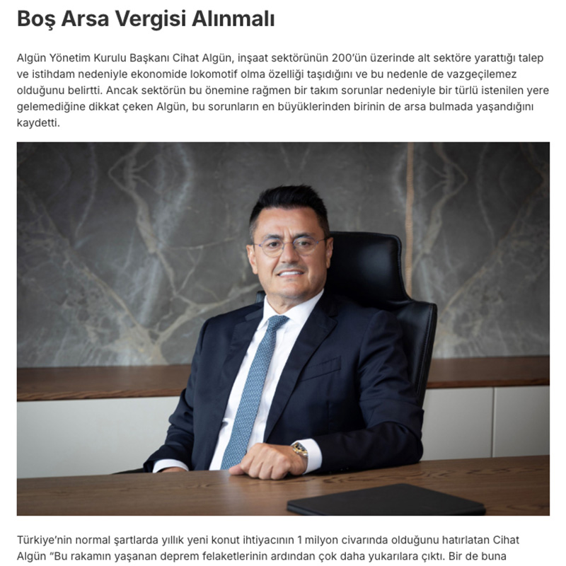 Boş Arsa Vergisi Alınmalı