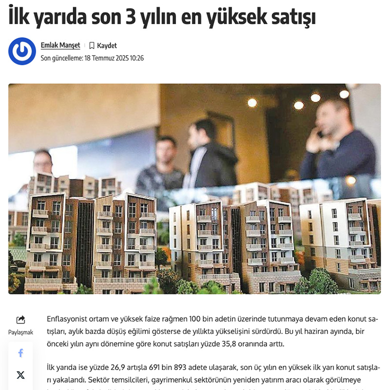 Faiz düşerse satışlarda rekor görülmeye başlar