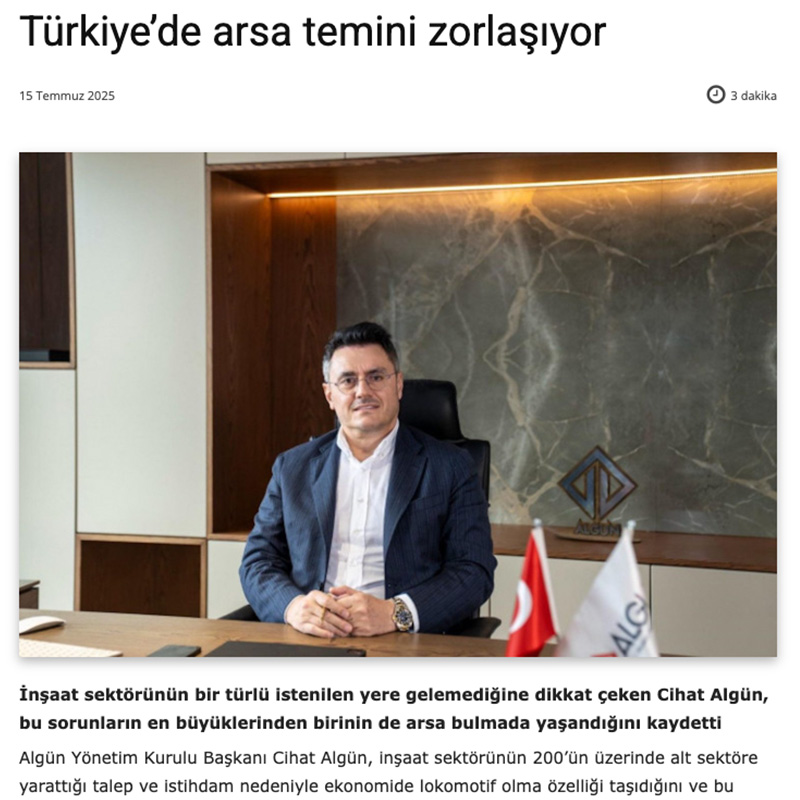 Türkiye’de arsa temini zorlaşıyor