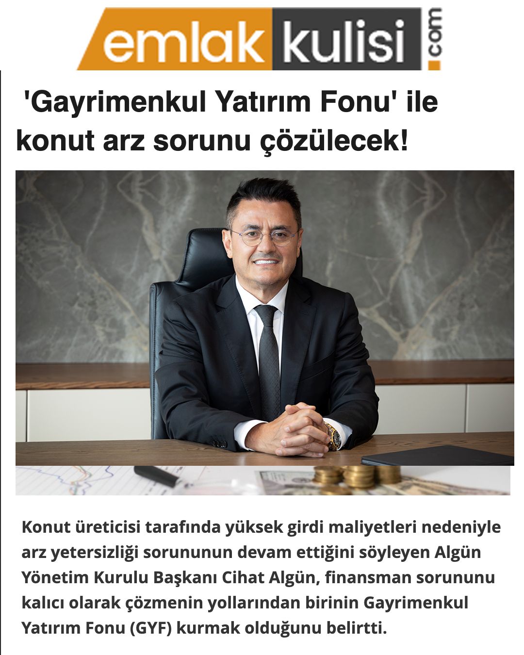 Gayrimenkul Yatırım Fonu’ ile konut arz sorunu çözülecek