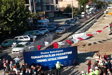 Tuhafiyeciler pazarı temelleri atıldı! Sadece Pazar yeri değil fuar alanı olacak