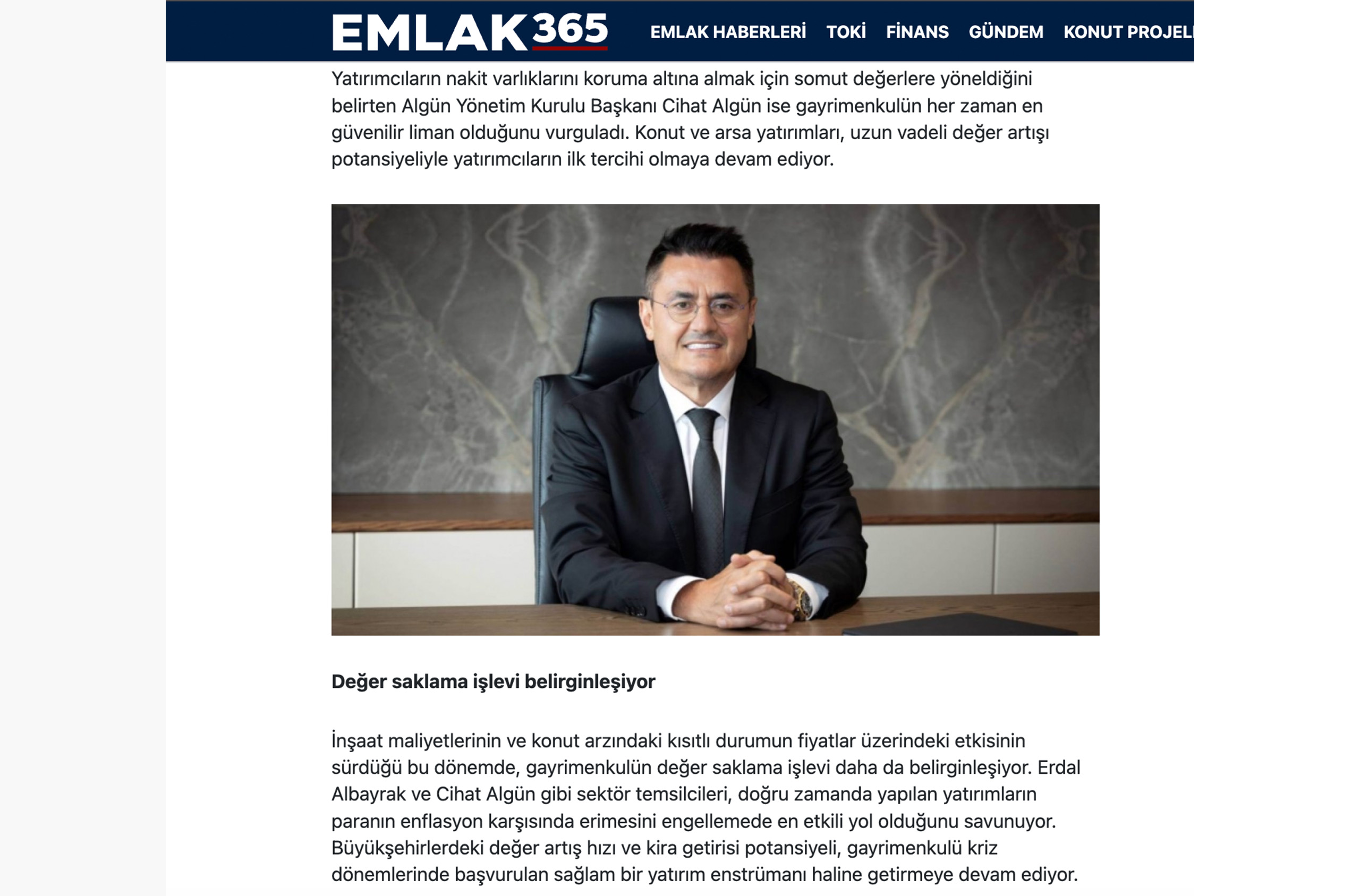 Gayrimenkul yatırımında güvenli liman: ”Paranın değerini koruyan bir araç”