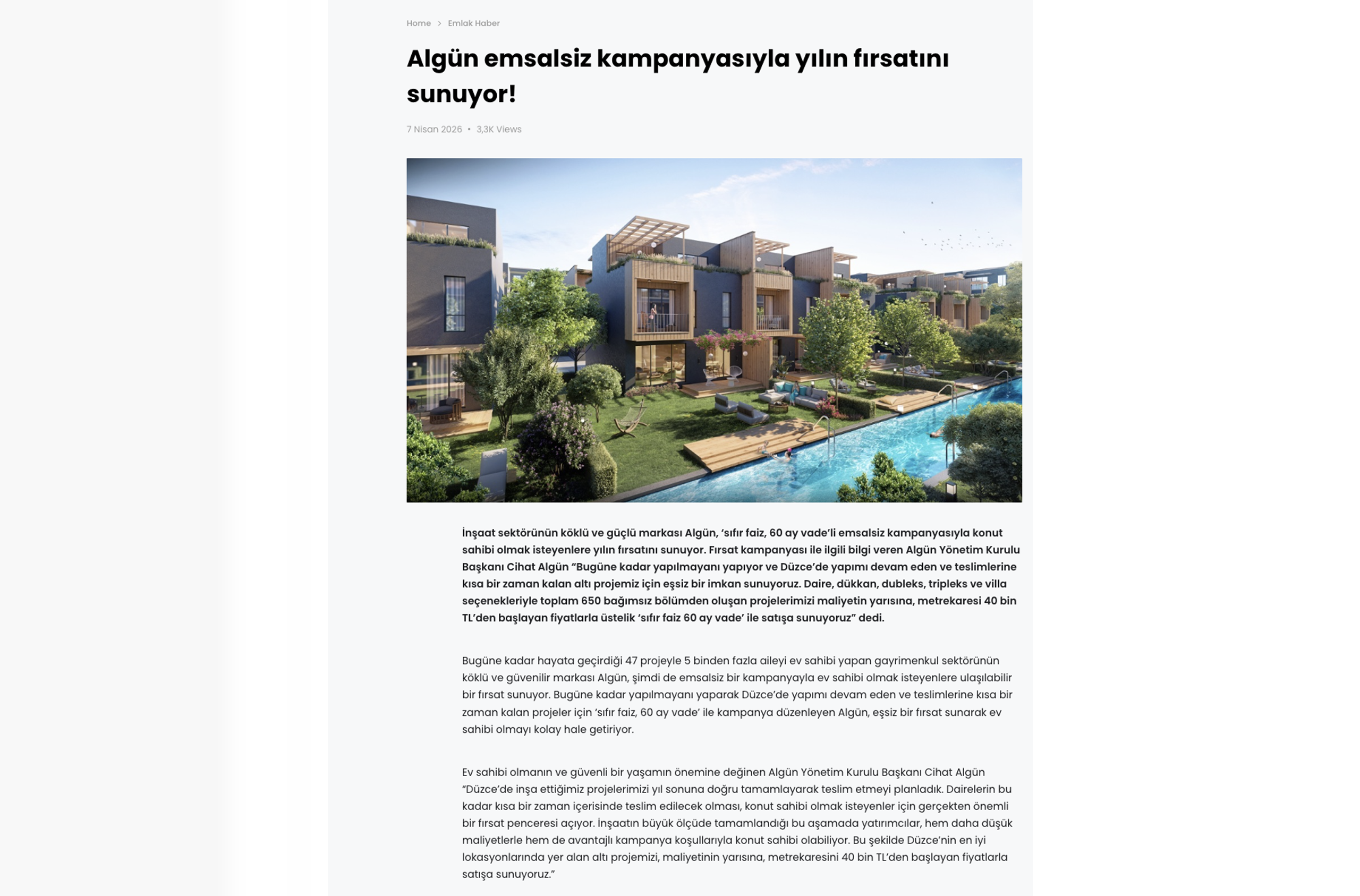 Algün Emsalsiz Kampanyasıyla Yılın Fırsatını Sunuyor!